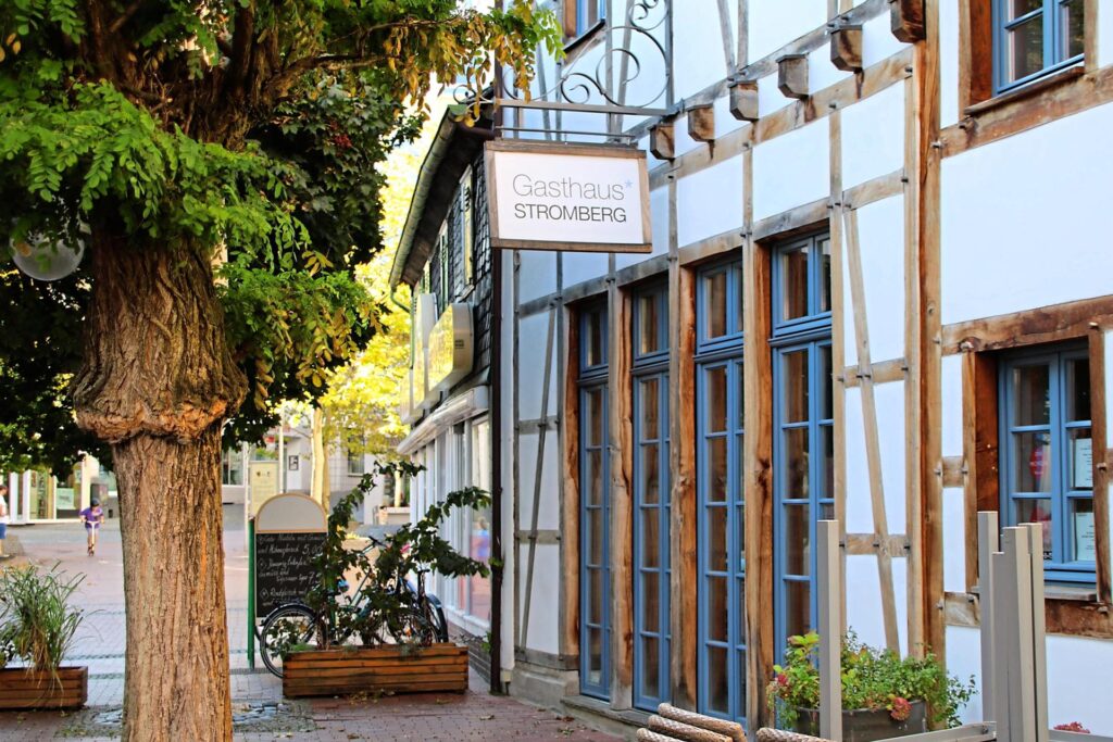 Außenansicht des Gasthauses Stromberg in Waltrop.