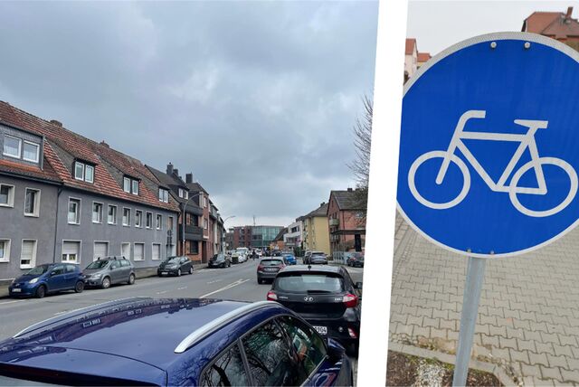 Der Parkstreifen am Schüttwall wird zum Radweg.