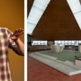 Moderator Mario Siegesmund präsentiert einen Comedy-Abend in der Heilig-Kreuz-Kirche in Altendorf-Ulfkotte.