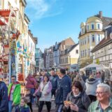 Menschenmengen in der Dattelner Fußgängerzone