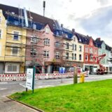 Blick auf die noch einspurig gesperrte Hochstraße.