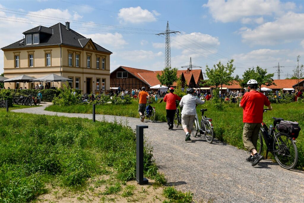 Bei Radfahrern ein beliebter Zwischenstopp: der Hof Emscher-Auen in Ickern.