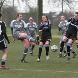 Die Frauen des SV Titania Erkenschwick mit Jacqueline Mavridis (2. v.l.) wehrten sich gegen den Spitzenreiter FC Schalke 04 nach Kräften.