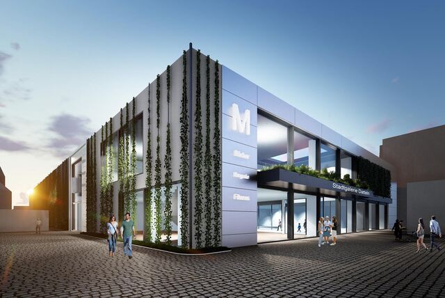 Computer-Animation der neuen Stadtgalerie in Datteln