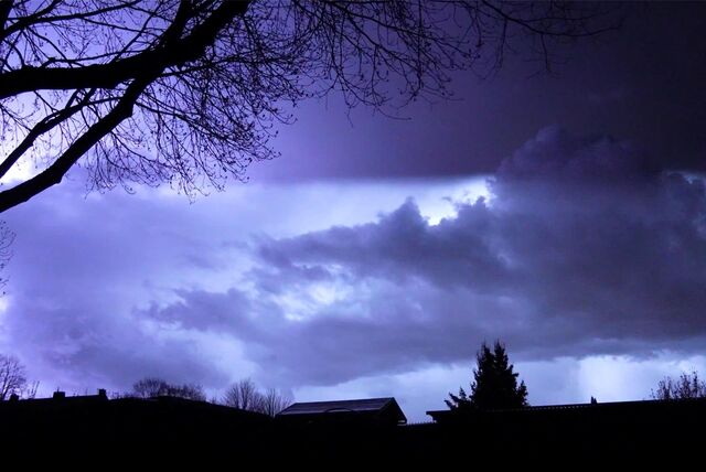Ein Gewitter zog Ostersonntag über Dortmund.
