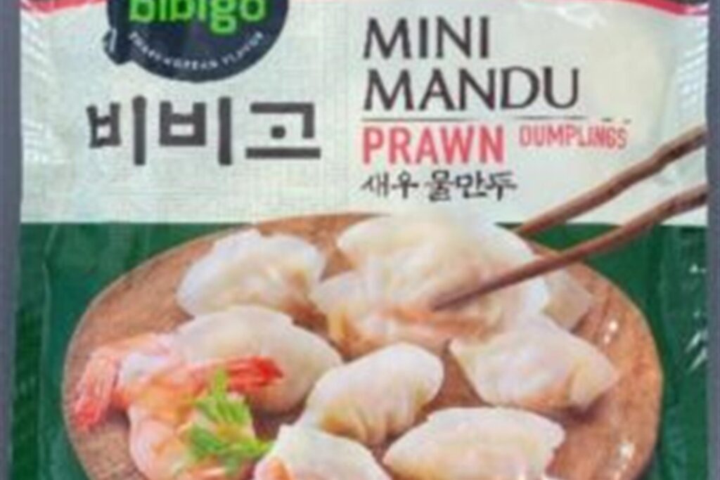Dumplings der Sorte Mini Mandu Prawn. 