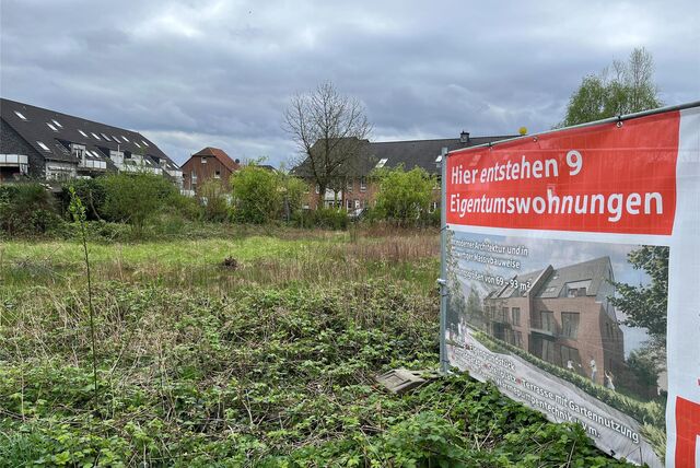 Blick auf ein Grundstück an der Kahrstege
