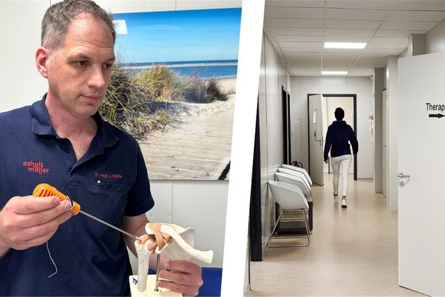 Dr. Jens Möller (Bild) und Dr. Ralf Asholt praktizieren vorübergehend in einer Containerpraxis.