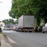 Verkehr auf der Dortmunder Straße, kurz vor der Lukaskreuzung