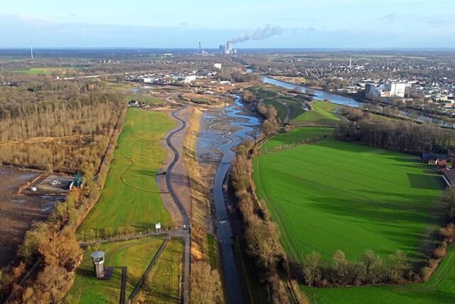 Luftbild vom Emscherland zwischen Recklinghausen und Castrop-Rauxel.