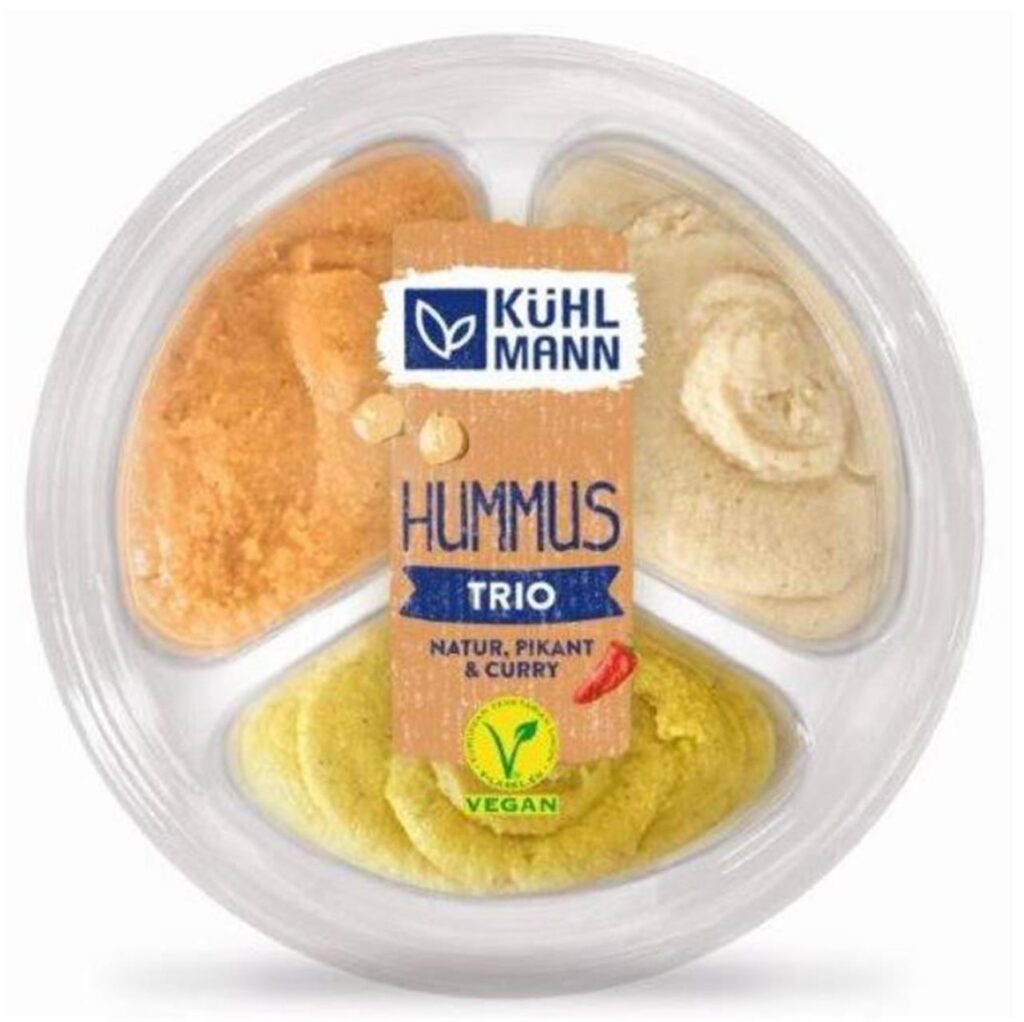 Eine Packung des Hummus von Kühlmann, für den es eine Rückrufaktion gibt. Eine Packung des Hummus von Kühlmann, für den es eine Rückrufaktion gibt.