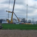 Baustellenansicht einer Baustelle für ein neues Windrad
