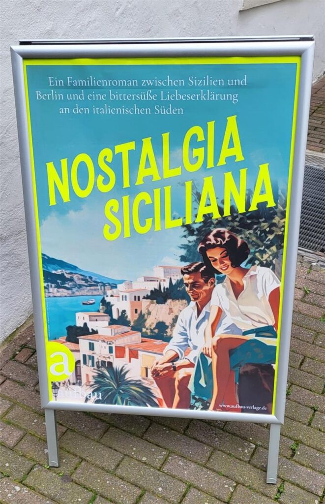 Klappaufsteller Buchhandlung Kapitel Zwei in Recklinghausen.
