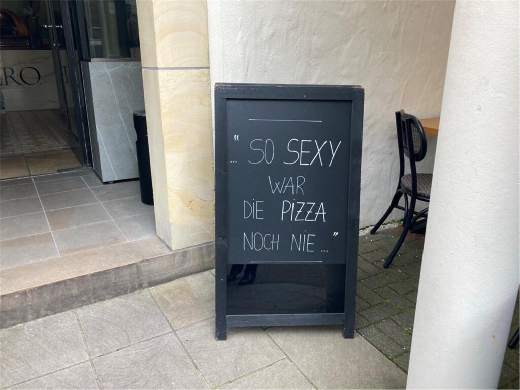 Klappaufsteller So sexy war die Pizza noch nie