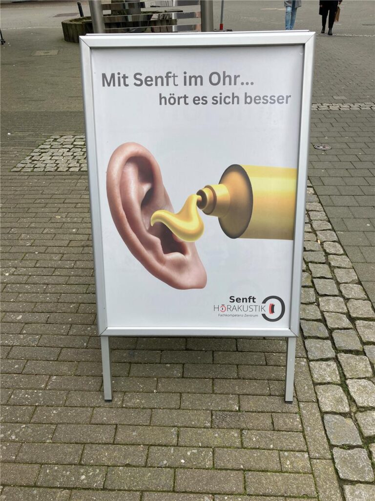 Klappaufsteller Senft Hörakustik