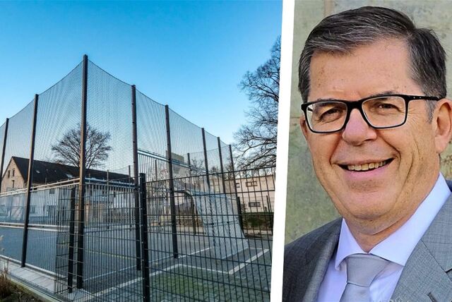 Die Montage zeigt eine Multifunktionsfläche und Martin Gohrke von der Stadt Recklinghausen.