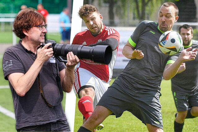 Fotograf Volker Engel brachte seine Ausbeute von Sportplätzen mit.
