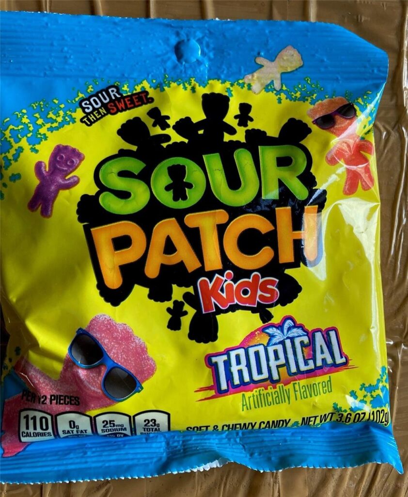 Die Sour Patch Kids in der Sorte Tropical. Die Sour Patch Kids in der Sorte Tropical.