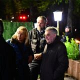 Innenminister Herbert Reul und Polizeipräsidentin Friederike Zurhausen nach Mitternacht bei der Razzia im Café Bomba in Marl-Hüls.