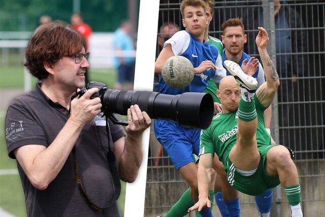 Fotograf Volker Engel brachte seine Ausbeute von Sportplätzen mit.