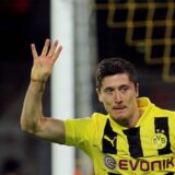 Robert Lewandowski bejubelt einen Treffer.