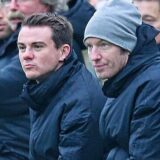 Florian Bartel (vorne, 2.v.r.) wird neuer Co-Trainer beim SV Wacker Obercastrop. Er war mit Axel Schmeing (r) beim Lüner SV und beim Holzwickeder SC.