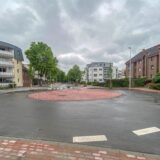 Der neue Kreisverkehr an der Hafenstraße in Datteln.