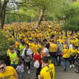 Schwarzgelber Fanmarsch vor dem Hinspiel in Dortmund.