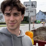 Roman Lachowicz vor der Baustelle auf der Ringstraße.