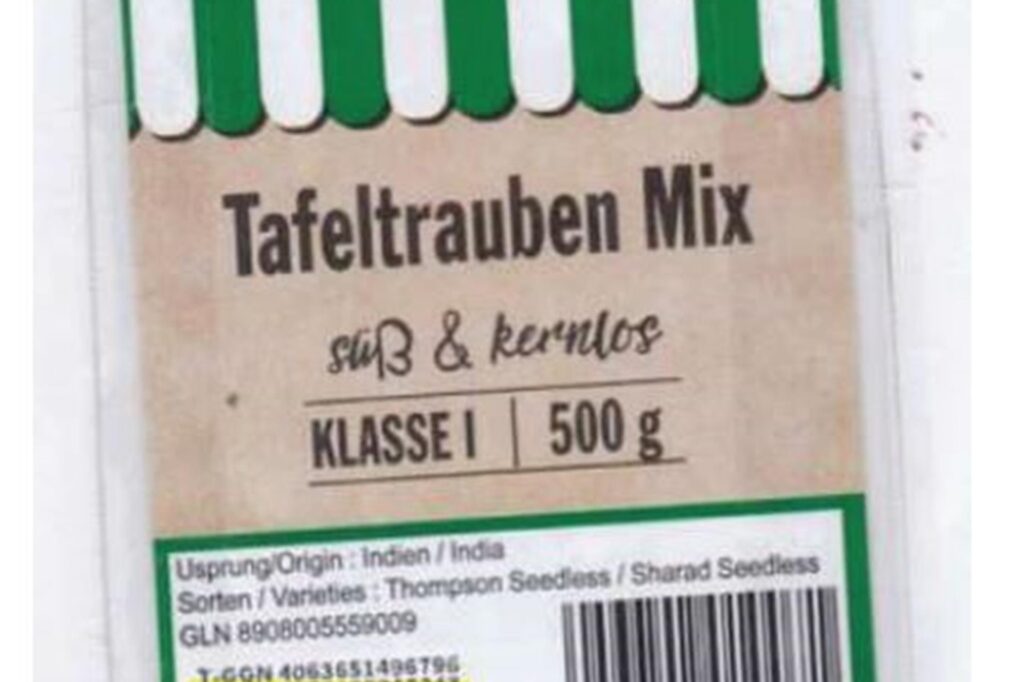 Weintrauben, die im Rewe verkauft werden. 