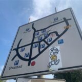 Ein Schild mit dem Stadtplan der Dattelner Innenstadt.
