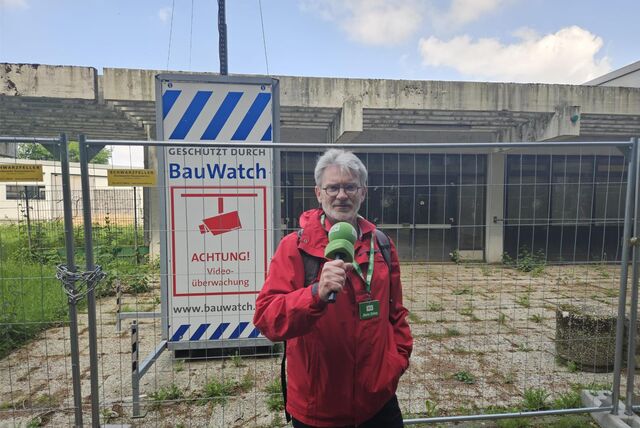MZ-Redakteur Thomas Brysch lädt zum Rundgang durch die Baustelle Marschall 66 ein.