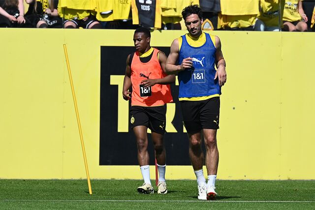 Mats Hummels läuft über den Rasen.