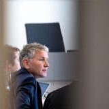 Björn Höcke im Gerichtssaal des Landgericht Halle (Saale).