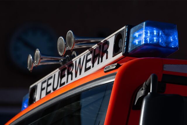 Die Sirene eines Feuerwehrautos