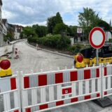 Kreuzung zur Thomasstraße, die komplett gesperrt und saniert wird.