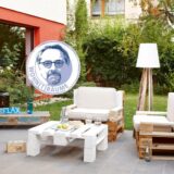 Palettenmöbel auf einer Terrasse