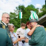 Amtsübergabe: das scheidende Paar (l., Frank I. und Sabrina I.) und die neuen Regenten Thorsten Kalischewski sowie Silke Petrikowski.