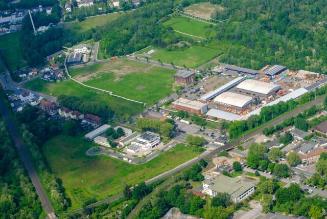Luftbild der „Gewerblichen Mitte Blumenthal“ an der Herner Straße in Recklinghausen