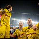 Marcel Sabitzer, Marco Reus und Niclas Füllkrug jubeln.