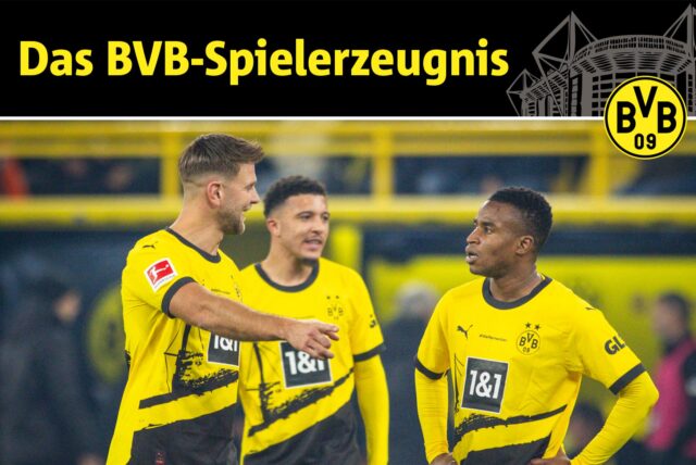 Niclas Füllkrug im Gespräch mit Youssoufa Moukoko.