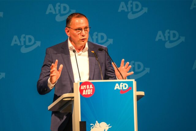 Tino Chrupalla am Rednerpult