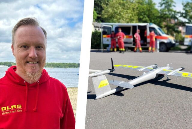 Sebastian Höhnerhaus leitete den Drohnen-Einsatz der DLRG in Saarbrücken.