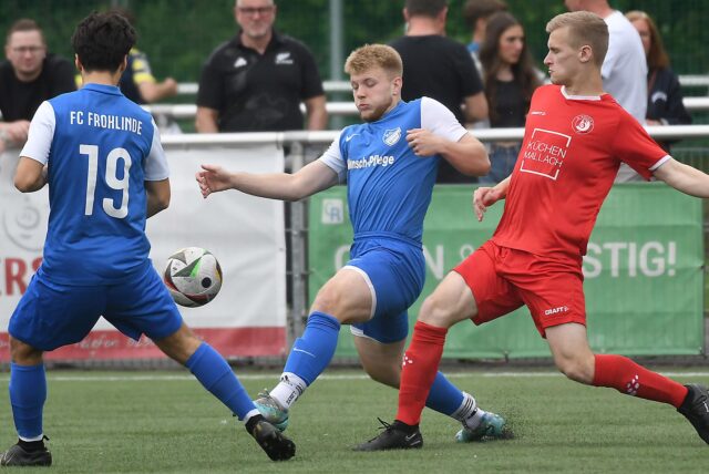 Ihr vorerst letztes Bezirksliga-Spiel haben die Fußballer des Absteigers FC Frohlinde am 26. Mai 2024 gegen den Titelanwärter SC Weitmar 45 mit einem 0:2 über die Bühne gebracht.