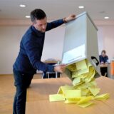 Eingang zum Wahllokal