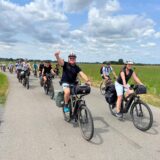 Radfahrer bei der NRW-Radtour