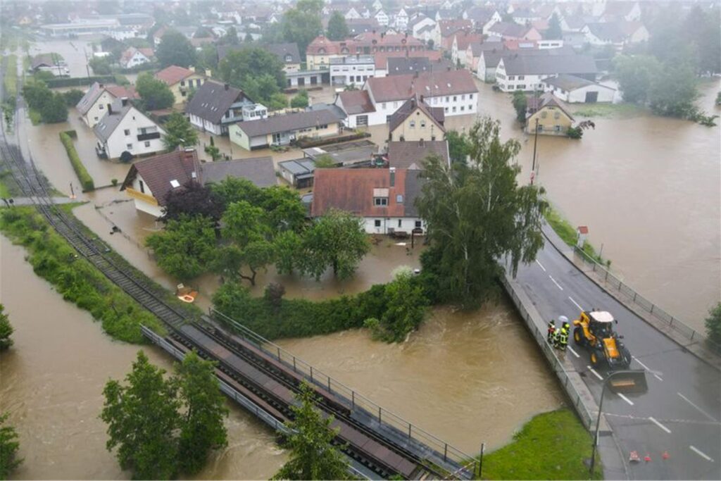 Hochwasser in Süddeutschland.