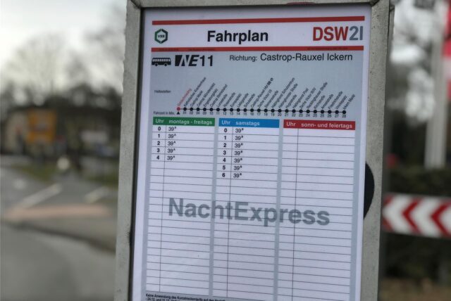 Die Verbindungen der Linie Nachtexpress 11 (NE11) sind für Veranstaltungen wie Ckü ausreichend, findet unser Autor.