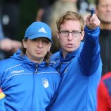 Stefan Hoffmann (r.) war jahrelang Trainer und Spielertrainer beim FC Frohlinde – zusammen mit Michael Wurst (M.).