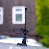 Montage zeigt einen Streifenwagen der Polizei Recklinghausen mit Trauerflor und ein Porträt von Polizeipräsidentin Friederike Zurhausen
